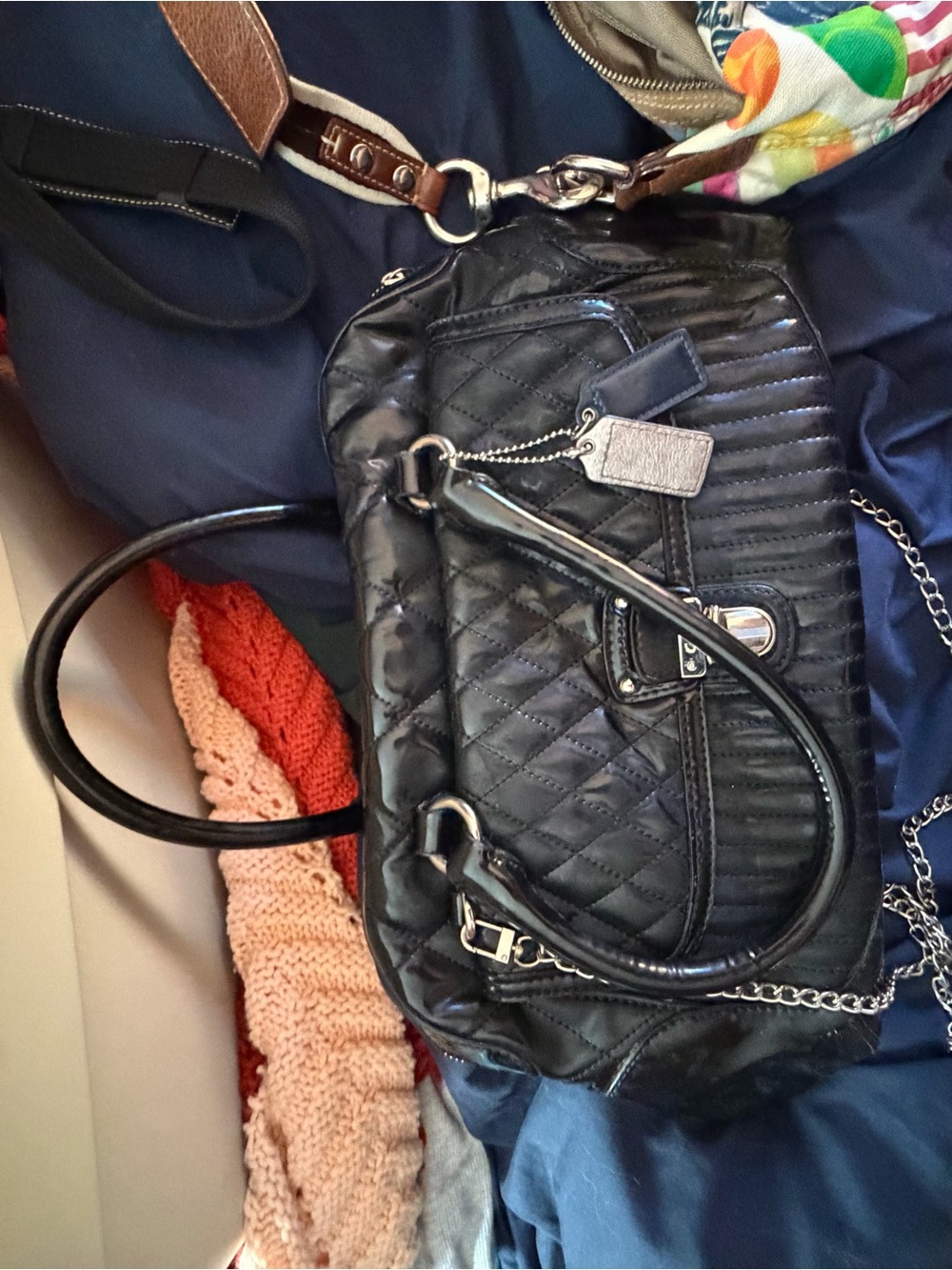 Black Quilted Dome Satchel Handbag - Stylish Everyday Tote